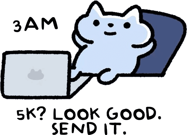 3AM Cat on Laptop