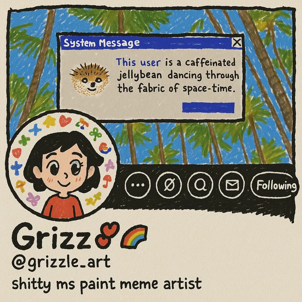 Grizz Art - MS Paint Style Meme